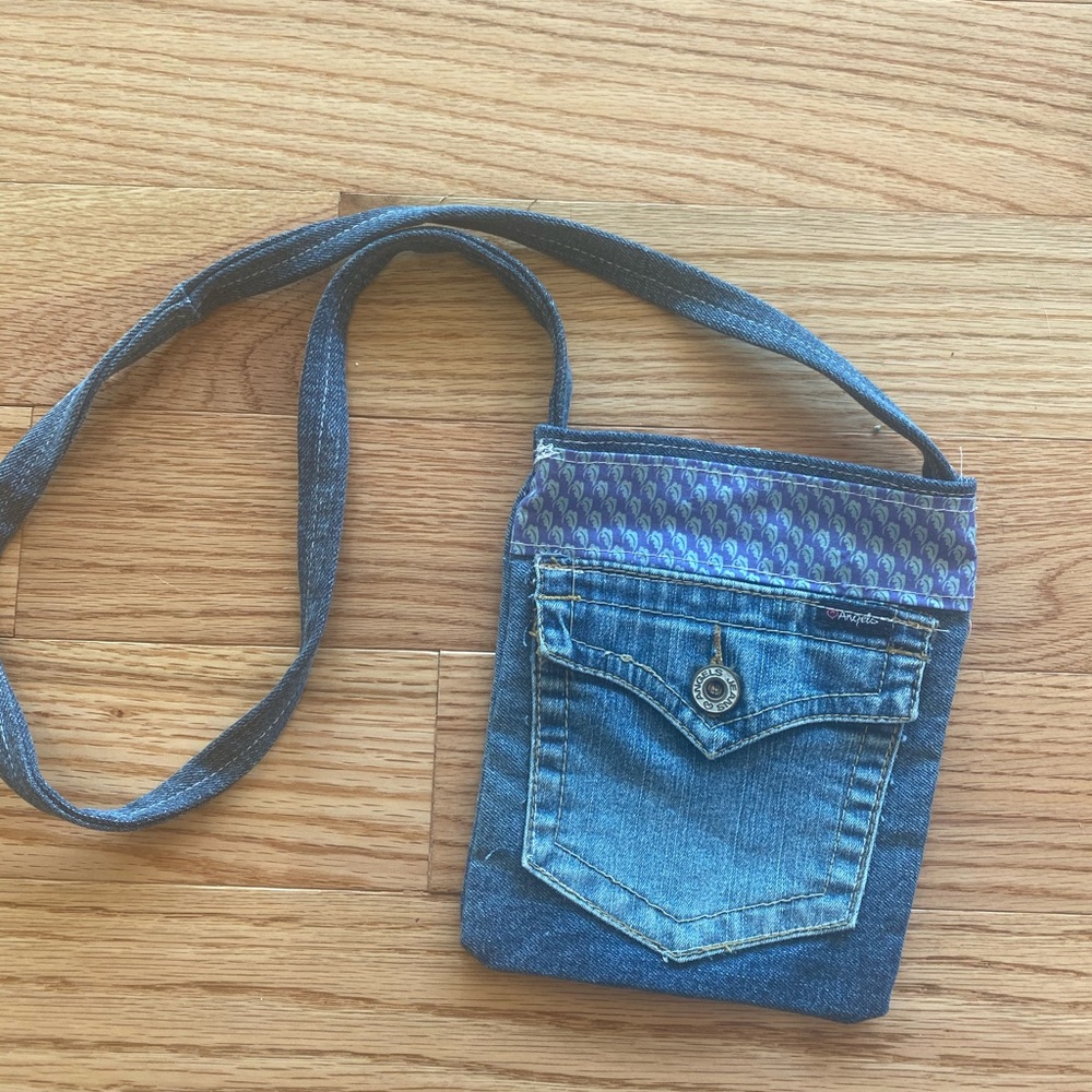Hand made denim purse